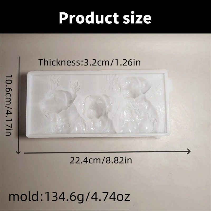 Прекрасные полурельефные силиконовые формы с тремя собаками для энтузиастов