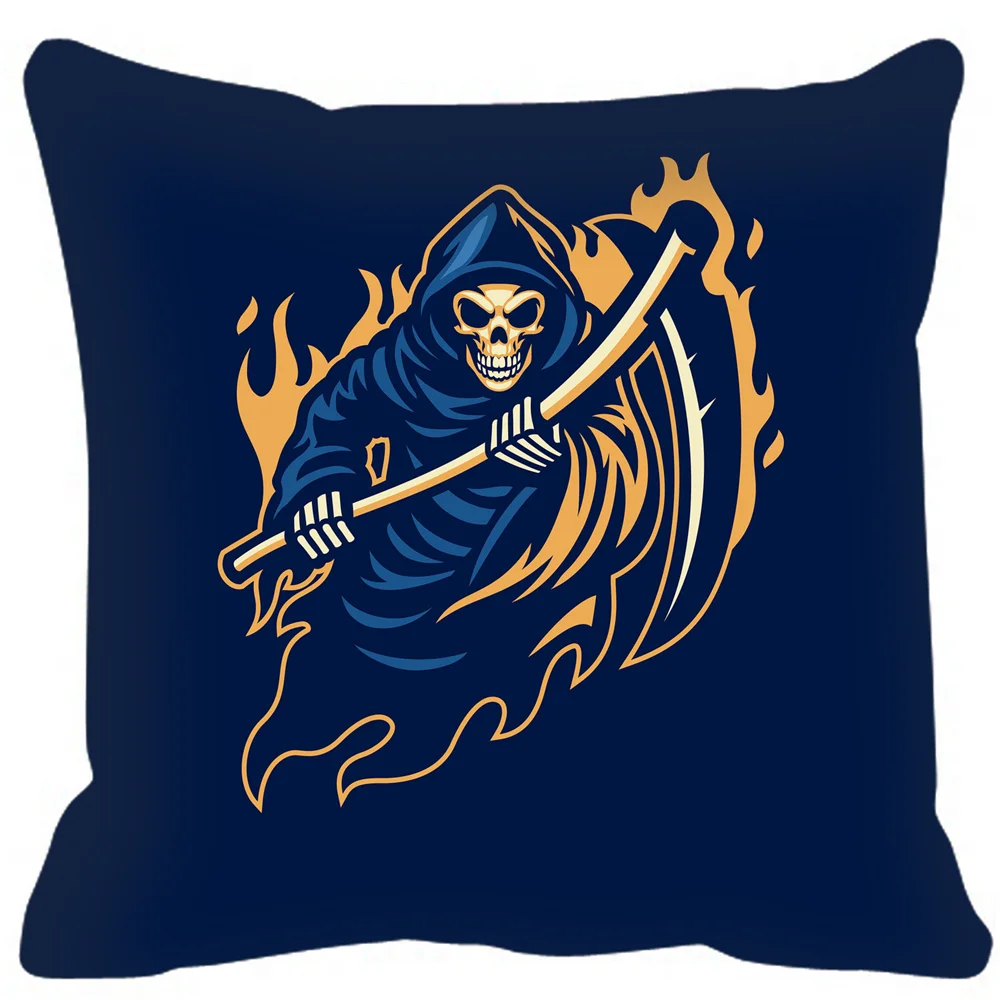 

Home Decoration Grim Reaper Pattern Square Cushion Pillow Case Cover
