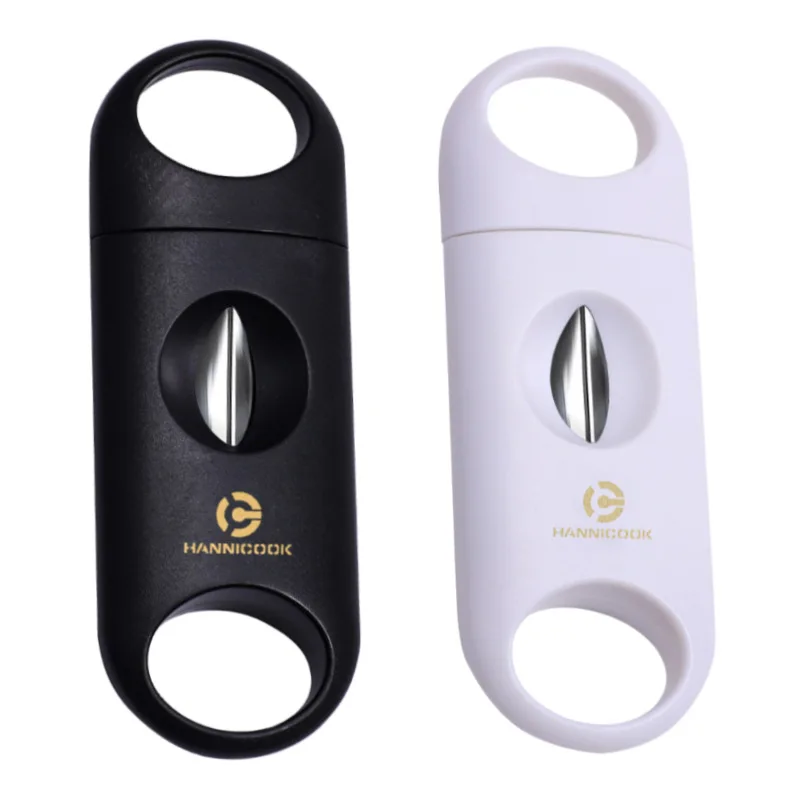 

Plastic Cigar Cutter Creative V-shaped Stainless Steel Blade Portable Cigar Cutter Smoking Accessories