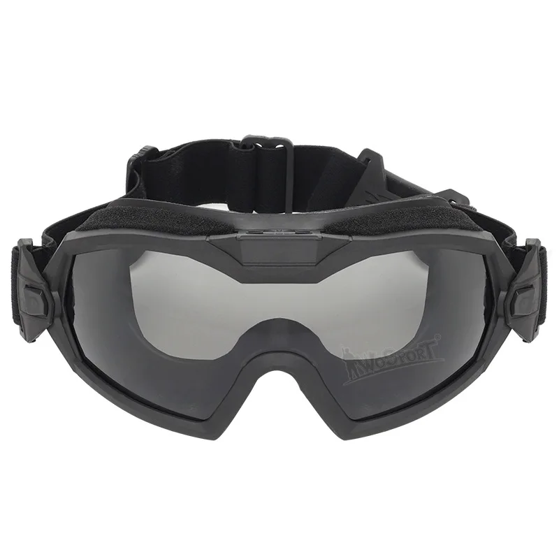 

2022 New Tactical Goggles Anti-Fog with Micro Fan Outdoor Airsoft Protective Military Motocycle Goggle W/ Interchangeable Lens