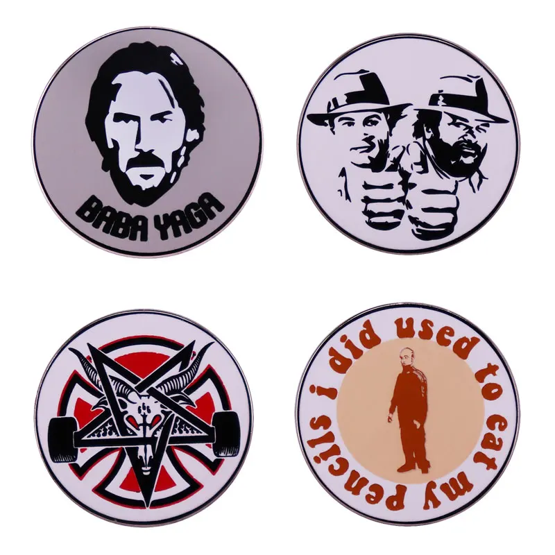 John Wick Baba Yaga Brooch American Thriller Crime Movie Inspiration Badge Interesting Metal Enamel Pin Give Friends Fans Gifts