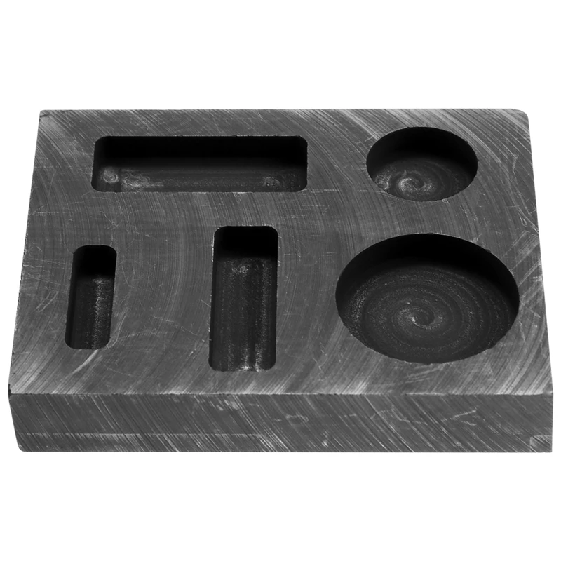 

5-In-1 Graphite Casting Ingot Coin Combo Metal Casting Refining Scrap Bar For Melting Casting Refining Metal