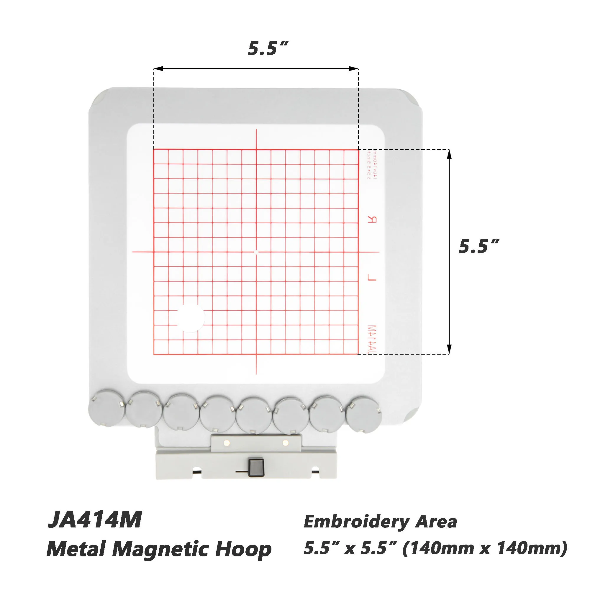 Фото Магнитный обруч для Janome MC 500E 400E 550E Memory Craft Elna Expressive 830 830L, металлическая магнитная рамка для вышивальной машины №4