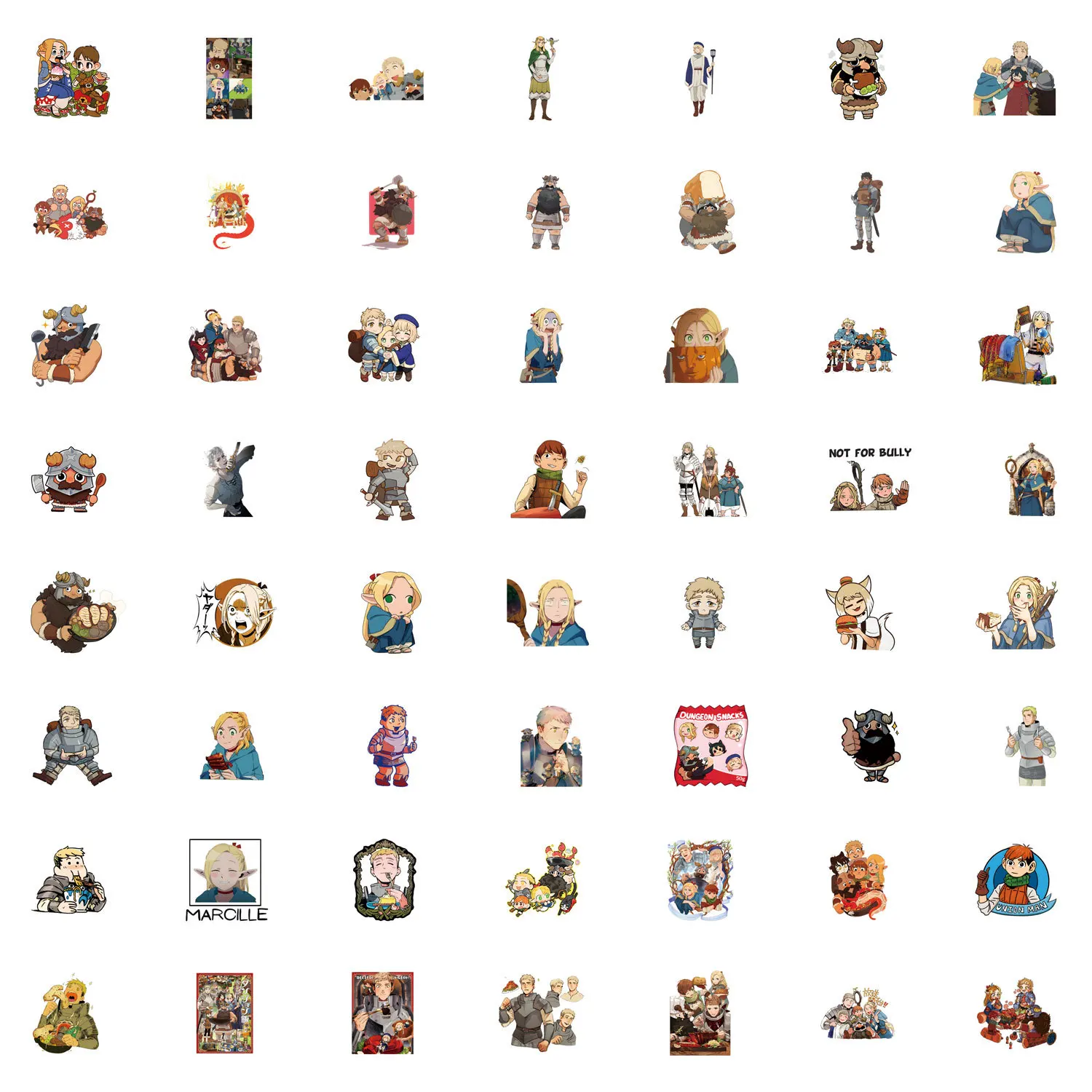 Наклейки с изображением вкусных в подземелье 10/30/55/110 шт.