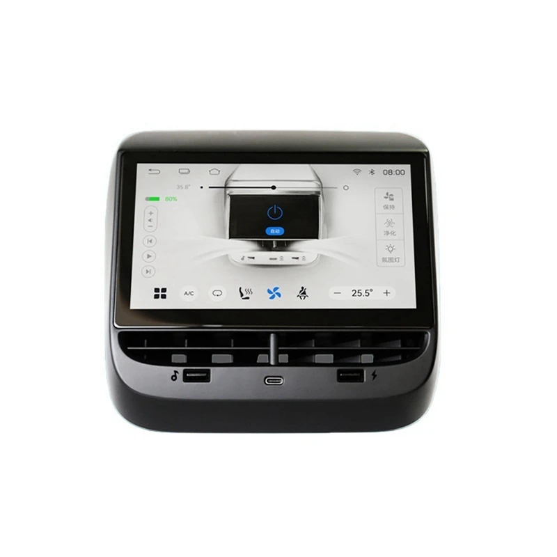 

Для Tesla Model 3 Y 2021 + дисплей заднего контроля с дисплеем и монитором температуры Carplay, панель переменного тока