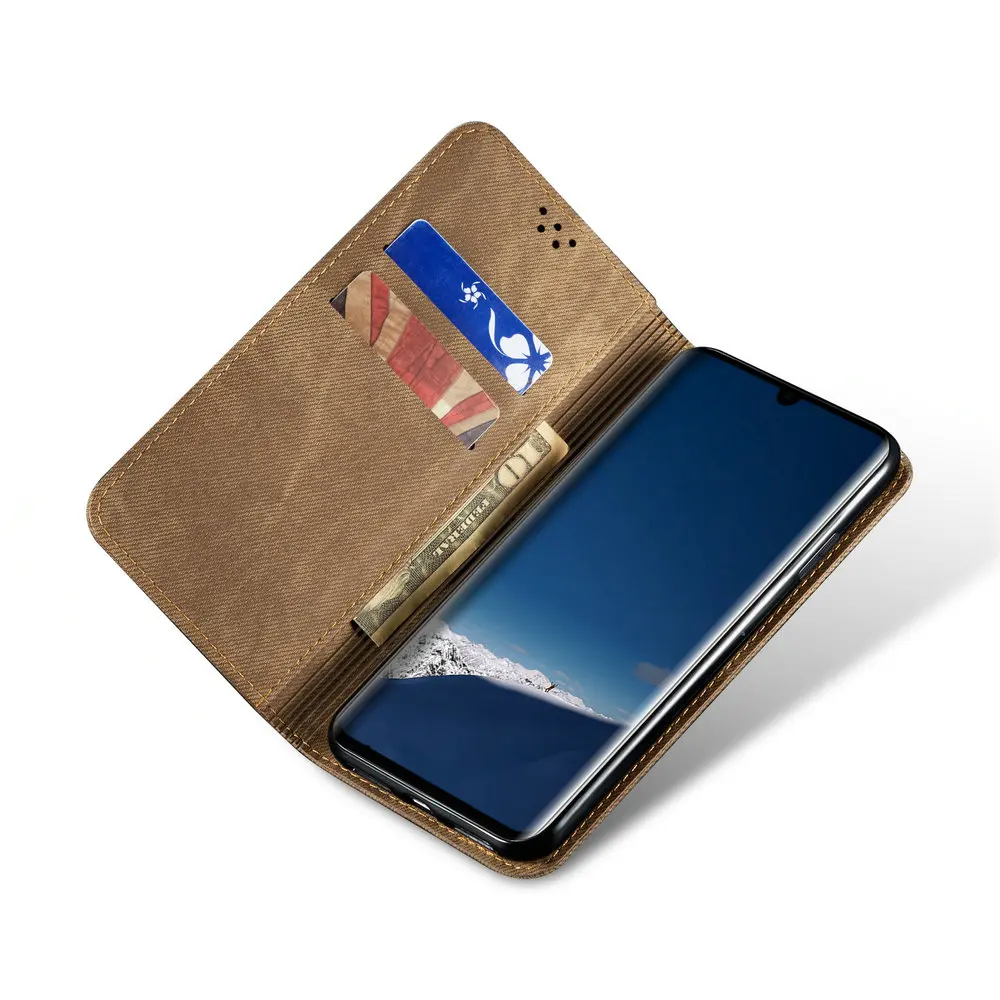 Роскошный джинсовый кошелек Cowboy для Huawei P30 Pro Lite Flip Cover 360 Protector Fone Skin Funda Case Haiwei P 30.