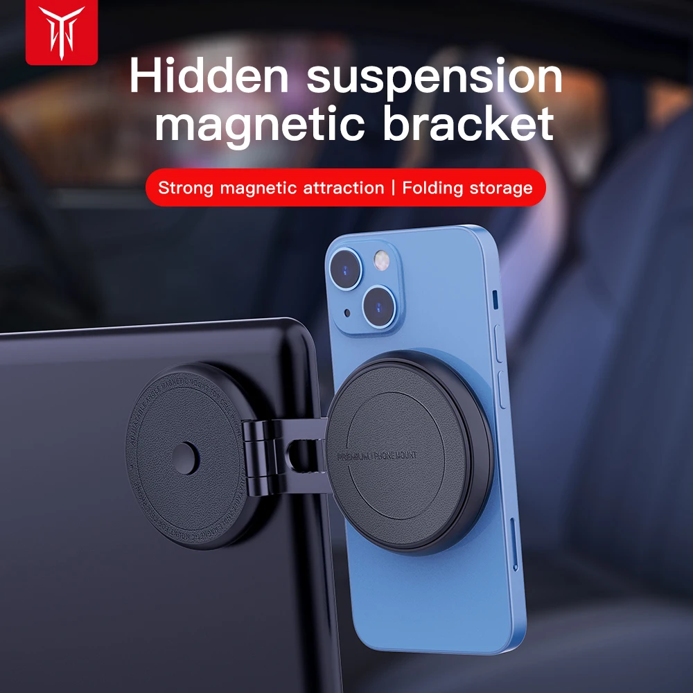 YZ Hidden Magnetic Car Phone Holder For Tesla Model Y 3 Wireless Charger 360 Rotation Car Mobile Phone Stand Support For iPhone