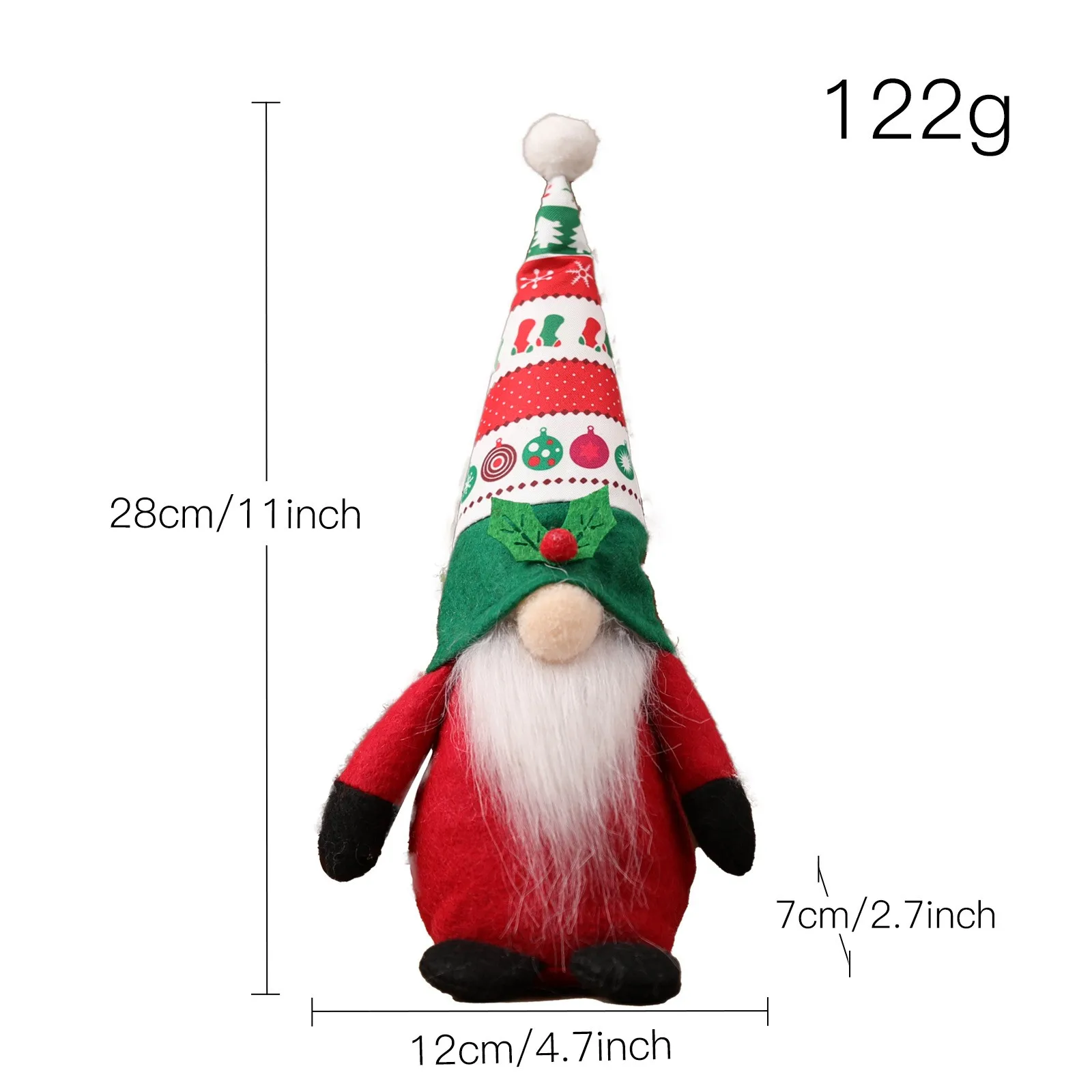 Новая Рождественская Кукла Rudolf с зелеными листьями