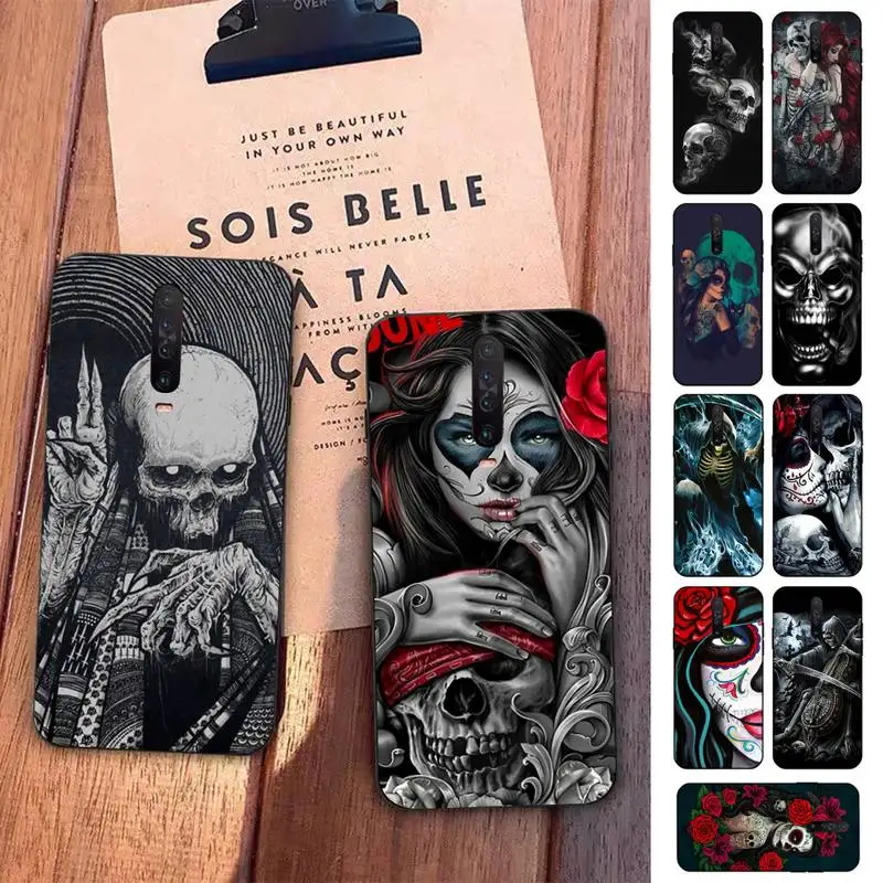 

Gothic Fashion Skull Phone Case for Redmi 5 6 7 8 9 A 5plus K20 4X S2 GO 6 K30 pro