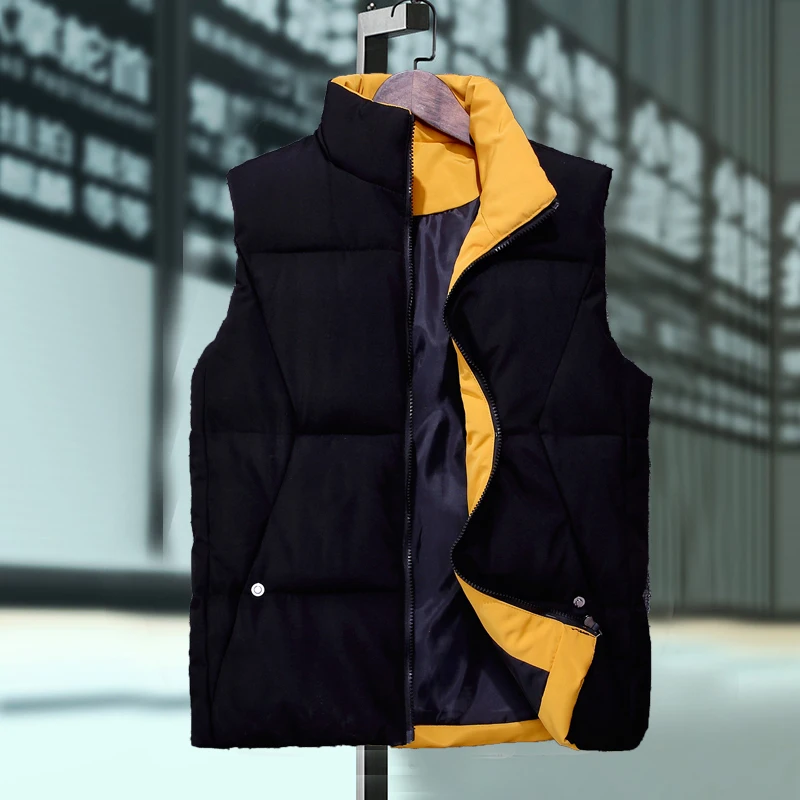 

2022 New Fall/Winter Jacket women Stand Collar Vest couple's vest Zipper women Jacket Sleeveless Casual Vest