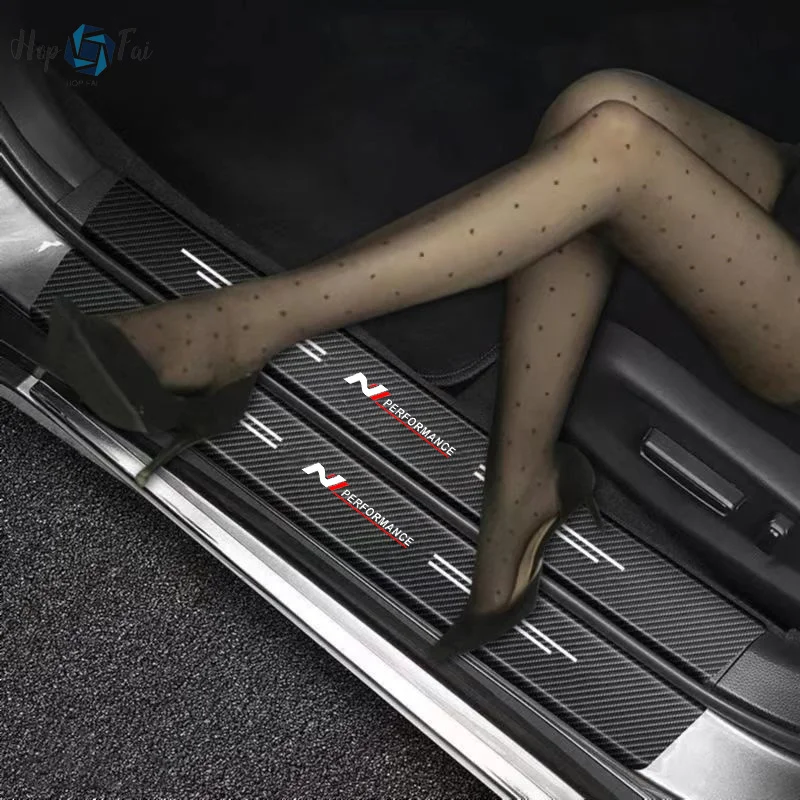 

4 шт., автомобильные наклейки из углеродного волокна для Hyundai N line N Performance I30 Sonata Elantra Veloster Kona Tucson