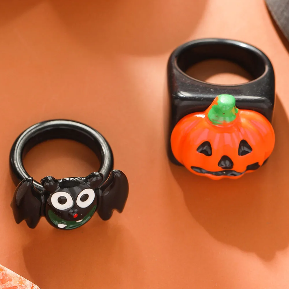 2 шт./набор акриловые кольца в форме тыквы