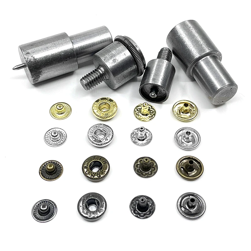 

Europe Button machine special mold (12mm+M6) Pressure Snap Molds 8/10/12.5/15 mm Rivet Dies Metal Eyelets installation tools