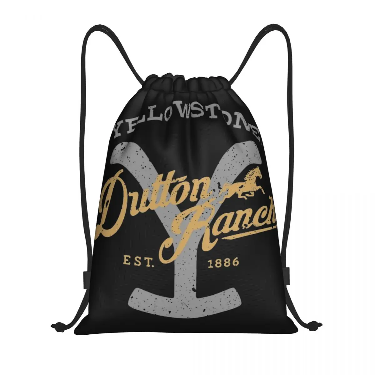 Yellowstone Dutton ранчо Est 1886 Сумки на шнурке спортивный рюкзак для йоги