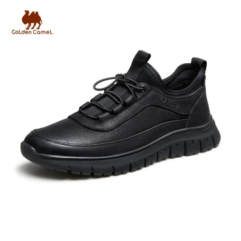 

Golden Camel Leather Men's Shoes Soft Cushioning Man Sneakers Business Lightweight Sports Casual Shoes for Men 2022 Autumn New