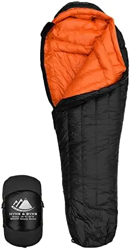 

& Byke Eolus 15 F Hiking & Backpacking Sleeping Bag - 3 Season, 800FP Goose Down Sleeping Bag - Ultralight - Clay/Purple
