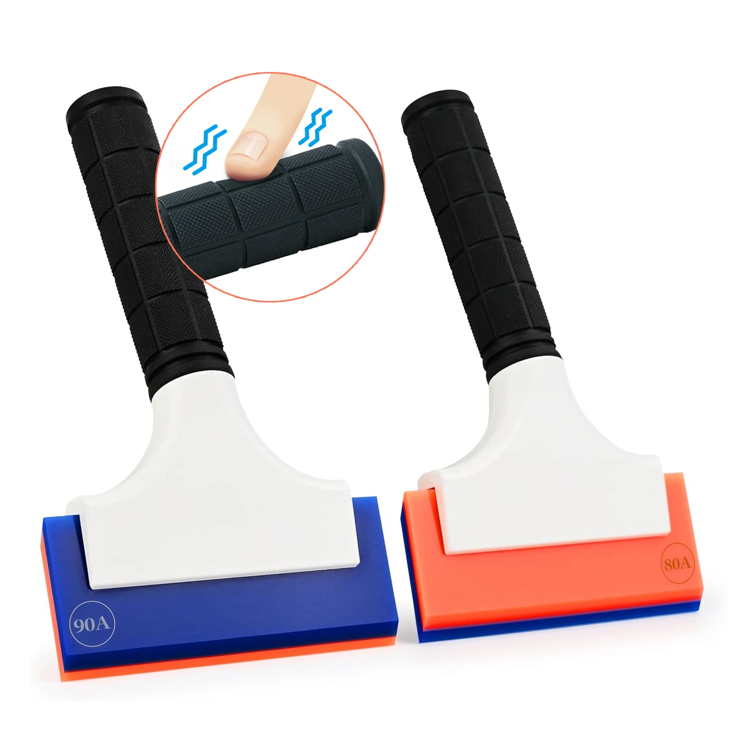 

EHDIS 2 шт., скребок с мягкой резиновой ручкой, двойная твердость, щетка стеклоочистителя из ТПУ, очистка автомобильного зеркала, снегопление, скребок, инструмент для тонировки окон