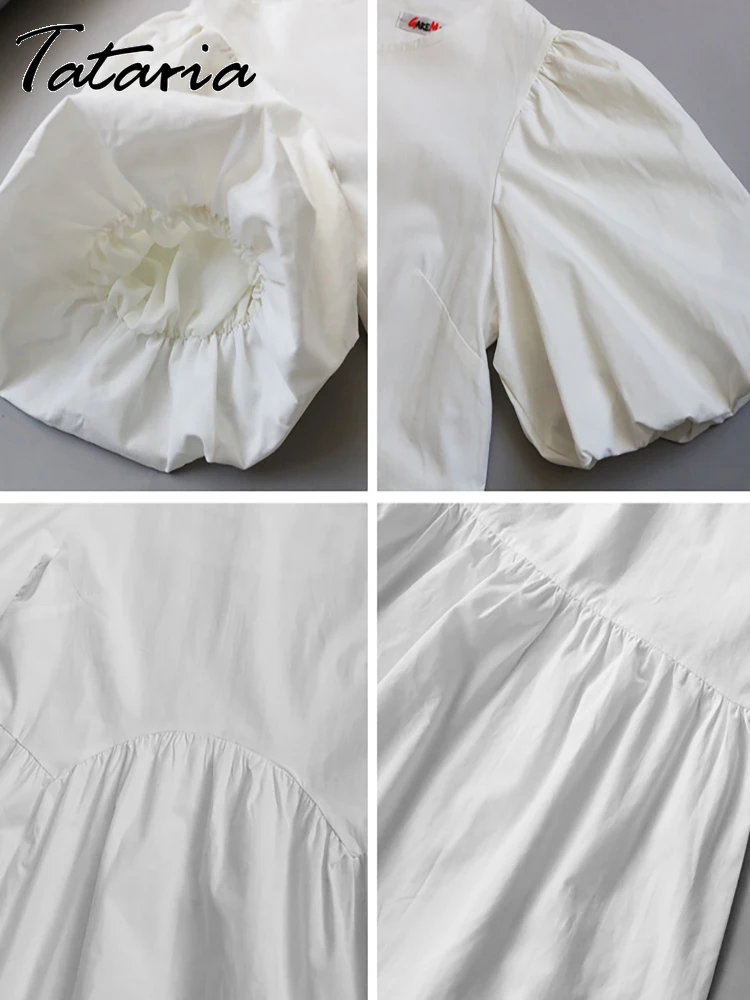 Женское летнее платье макси из 100% чистого хлопка с круглым вырезом а-силуэта