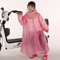 plastic waterproof raincoat jacket kids portable raincoat kids boys outdoor travel capa de chuva infantil suit rain gift