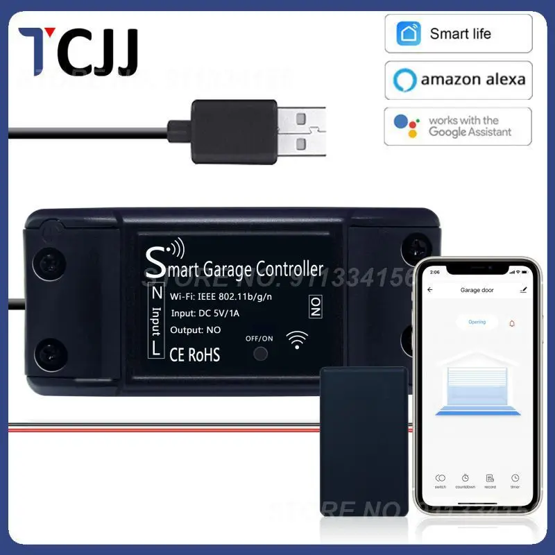 

Контроллер двери гаража, датчик записи истории двери в реальном времени, 2,4g, Открыватель двери, беспроводной пульт дистанционного управления Smart Life