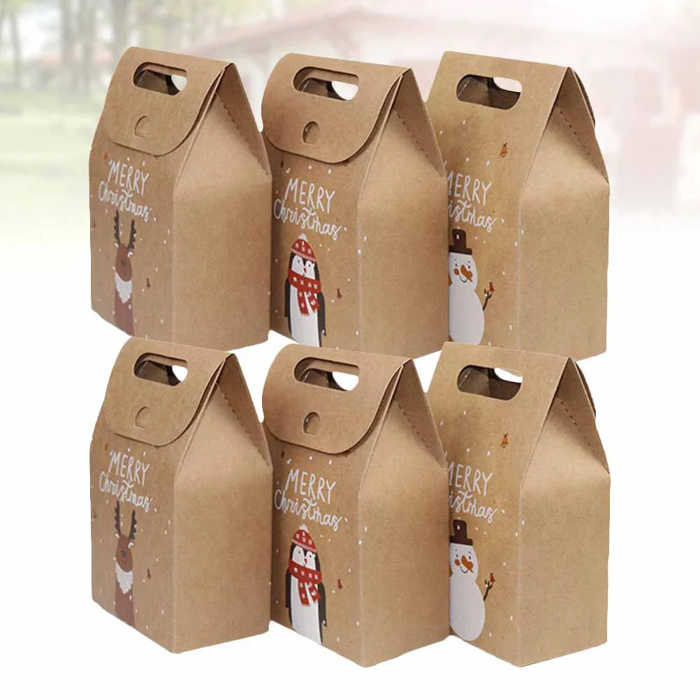 

12Pcs Christmas Paper Bag Creative Practical Christms Gift Boxes for Christmas Party Gift