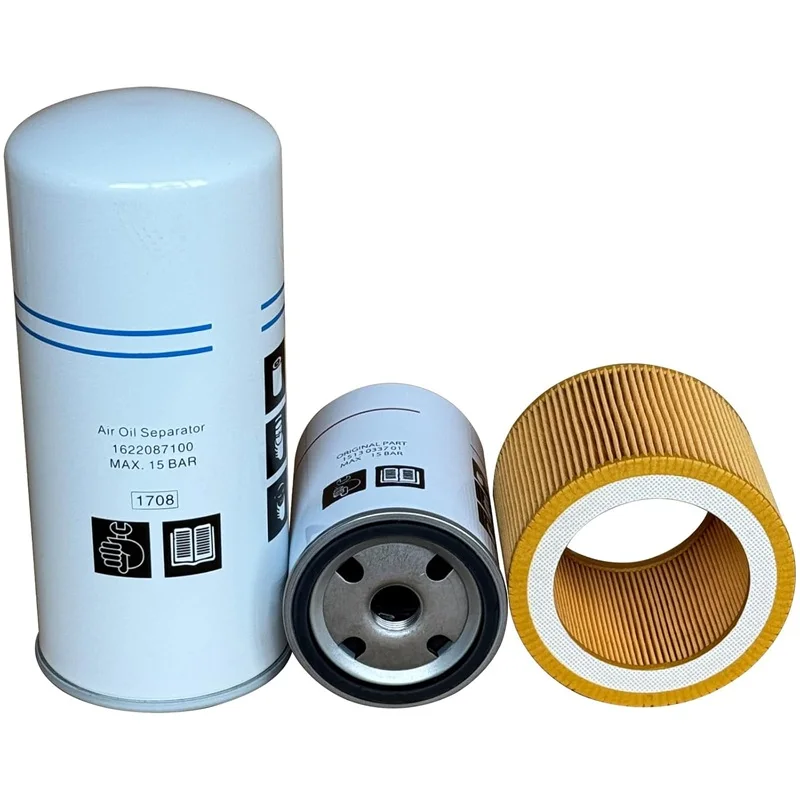 Комплект фильтров 2901091900, картридж фильтра 1613900100 Масляный сепаратор 1622087100 1513033701, совместимый с компрессором GX 7-11GA 5-11C