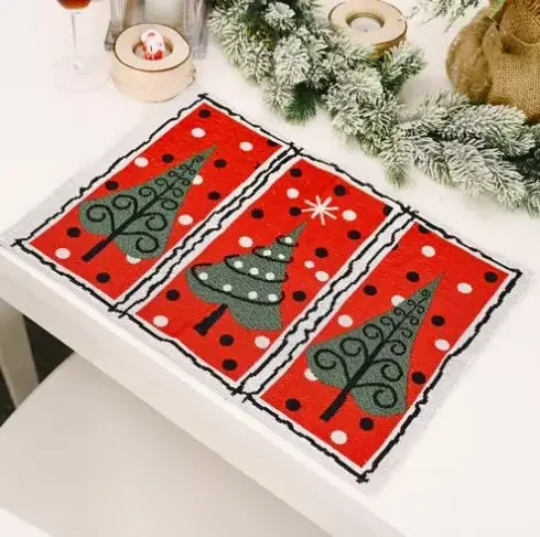 

MOONBIFFY Рождественские салфетки из полиэстера/хлопка