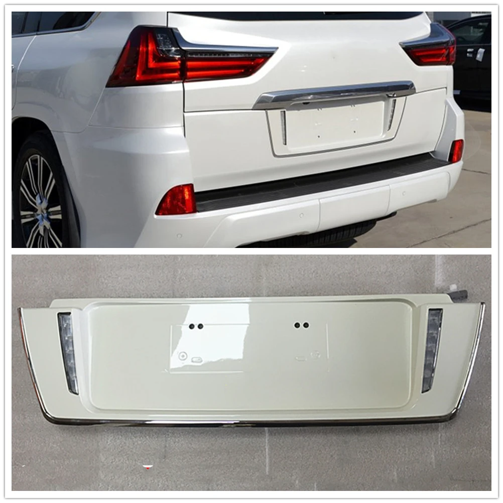 

Автомобильный задний номерной знак со стандартным задним фонарем, подъемная дверь багажника, молдинговая Защитная панель для Lexus LX570, LX450D 2008-2019