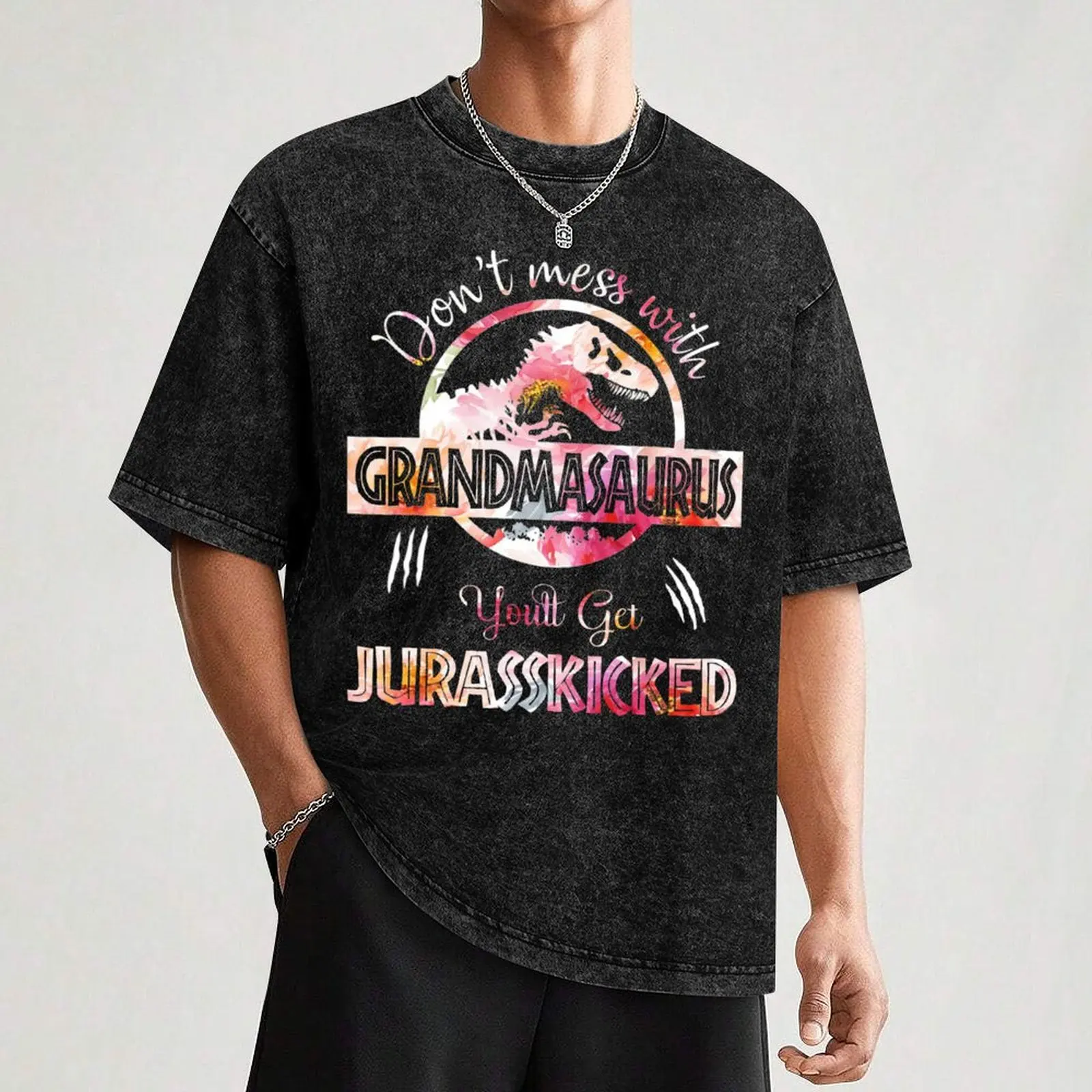 Футболка с надписью Don't беспорядок Grandmasaurus Youll получить Юрского периода надпись