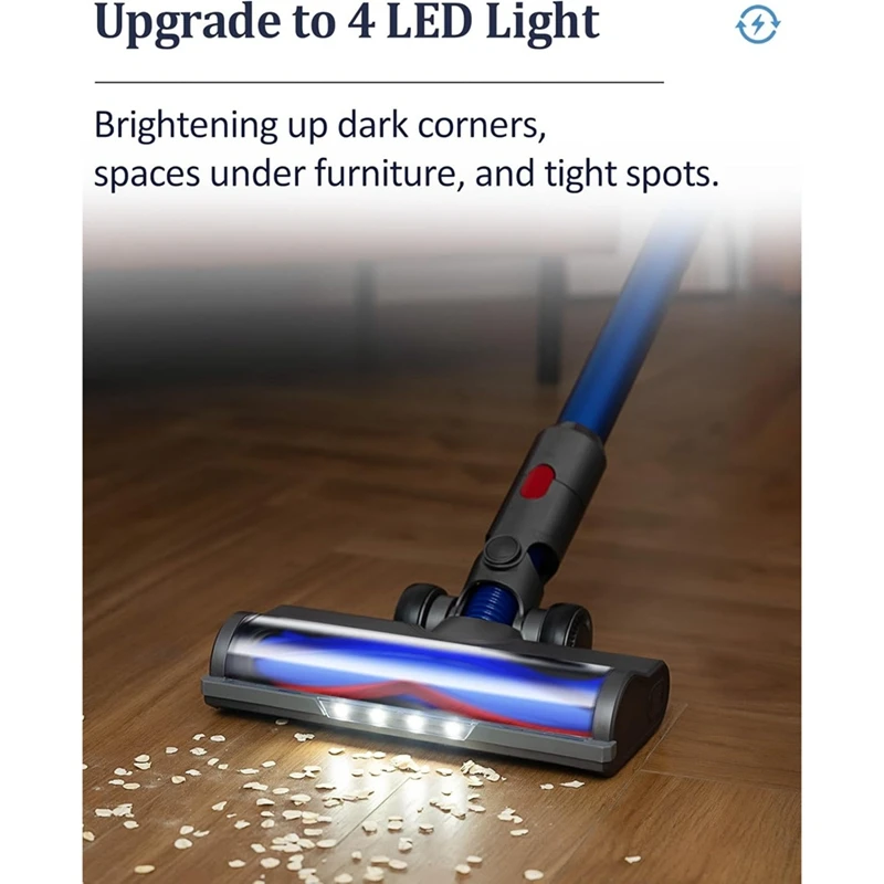 Быстросъемная щетка для пылесоса Dyson V6 DC58 DC59 DC62 DC72 DC74 с подсветкой от пыли