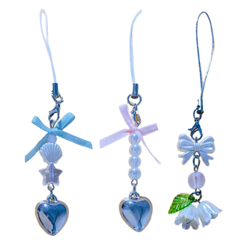 

Handmade Phone Charm Stylish Phone Chain Alloy Material Gift for Women Girls DropShip