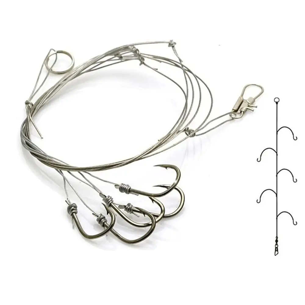 

Accessories Rigs Swivel High Carbon Steel Fishing Tackle With 5 Small Hook Fishhooks Sharphook Fish Hooks