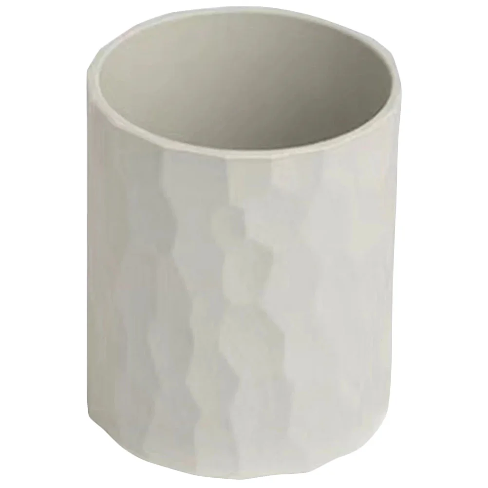 

Holder Penorganizer Silicone Brush Desk Cupoffice Box Makeup Pot Eyebrow Geometric Round Nordic Holders Container Style Desktop