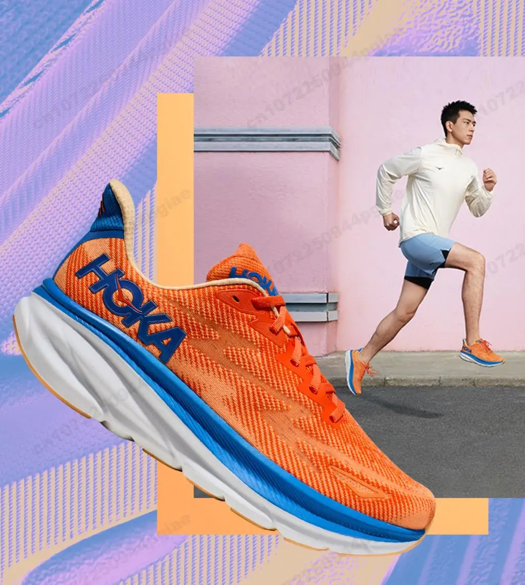 

HOKA ONE Clifton 9-обувь для мужчин и женщин, orange vif