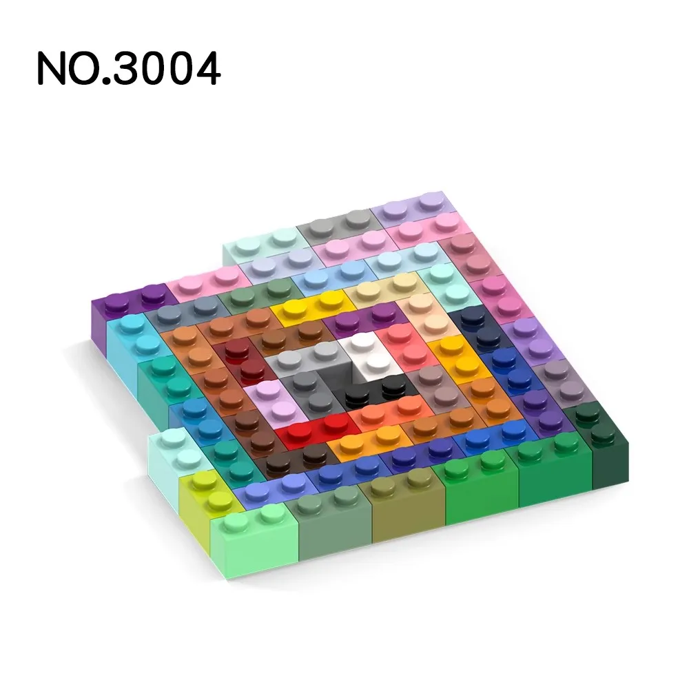 50 шт. детали MOC 3004 кирпич 1x2 совместимые кирпичи DIY сборные строительные блоки