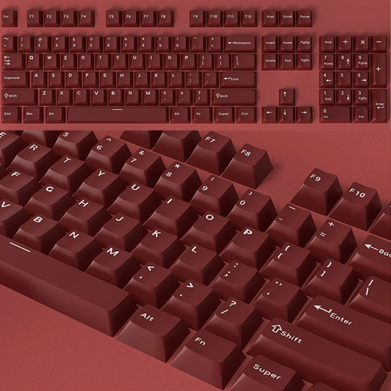 126 шт. набор механических колпачков для клавиатуры сделай сам одноцветный PBT с