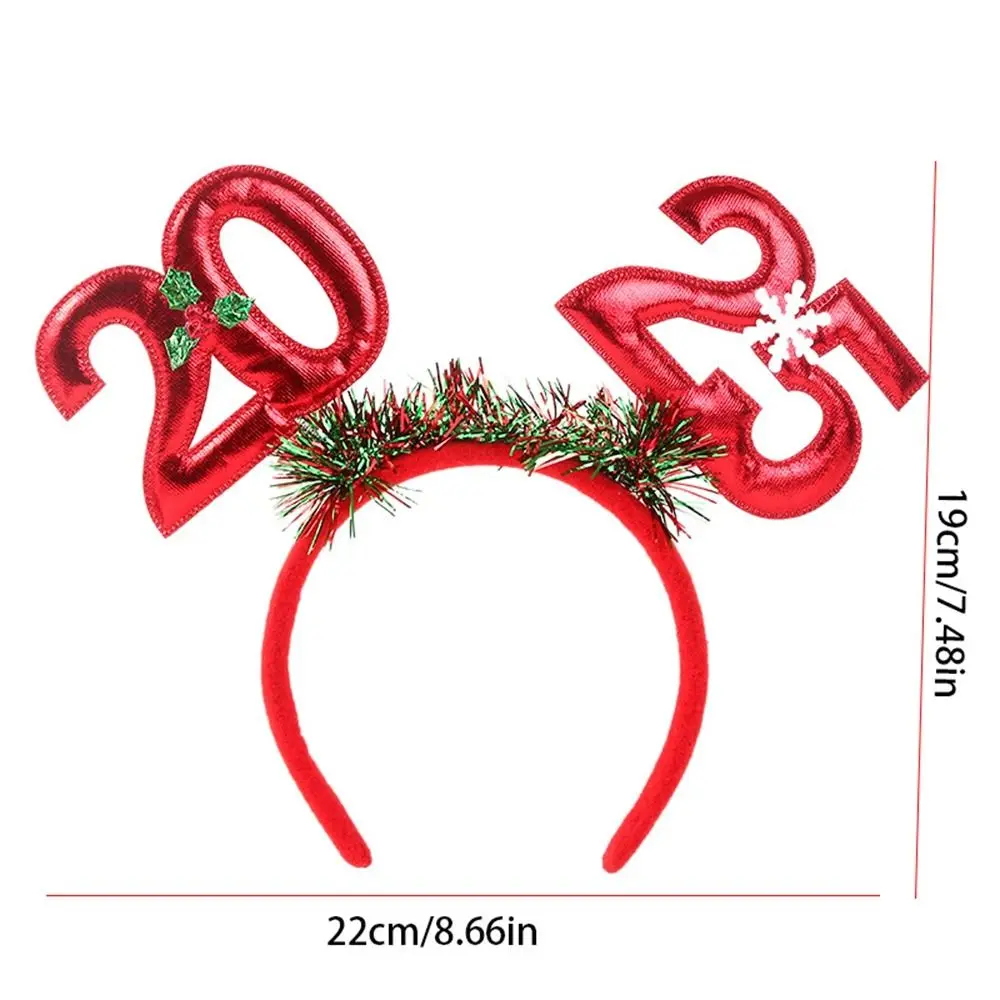 Повязка на голову с блестками 2024 Новым годом пластиковый головной убор буквами