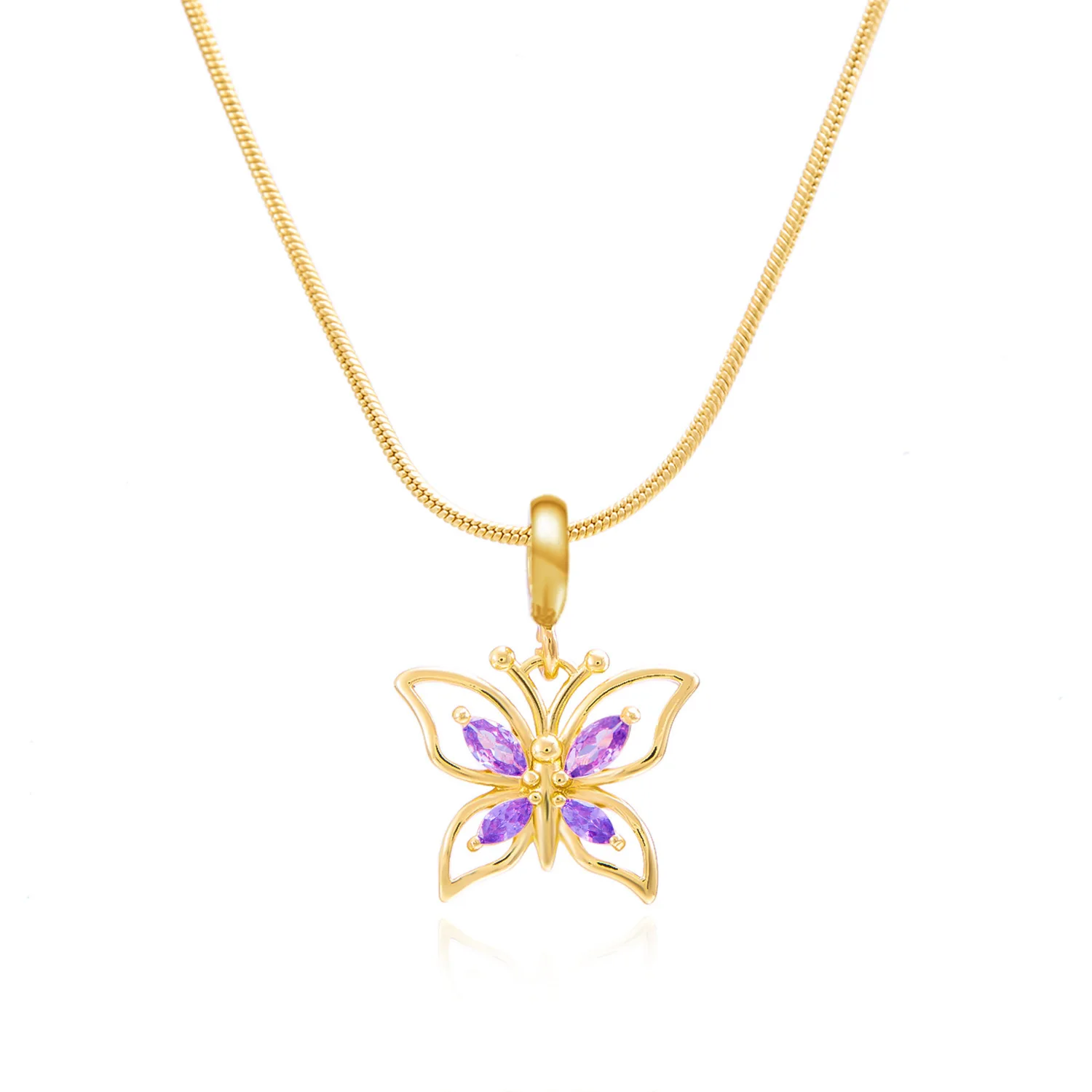 Модное Элегантное ожерелье с разноцветными бабочками универсальное