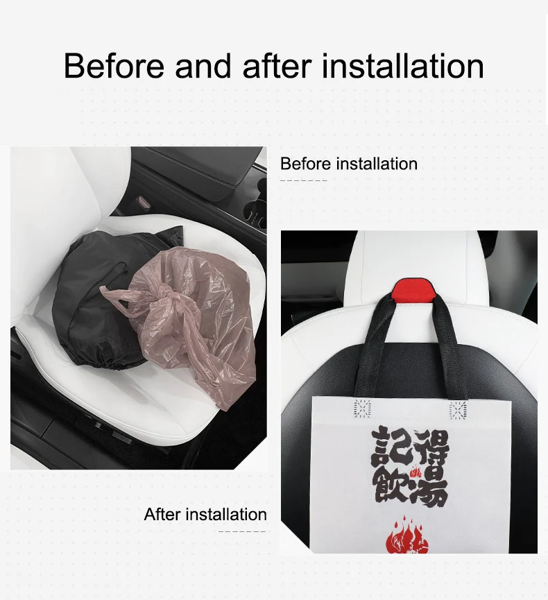 Для Tesla Model 3/Y 2021-2024 2 шт. искусственные крючки для автомобильных сидений вешалка