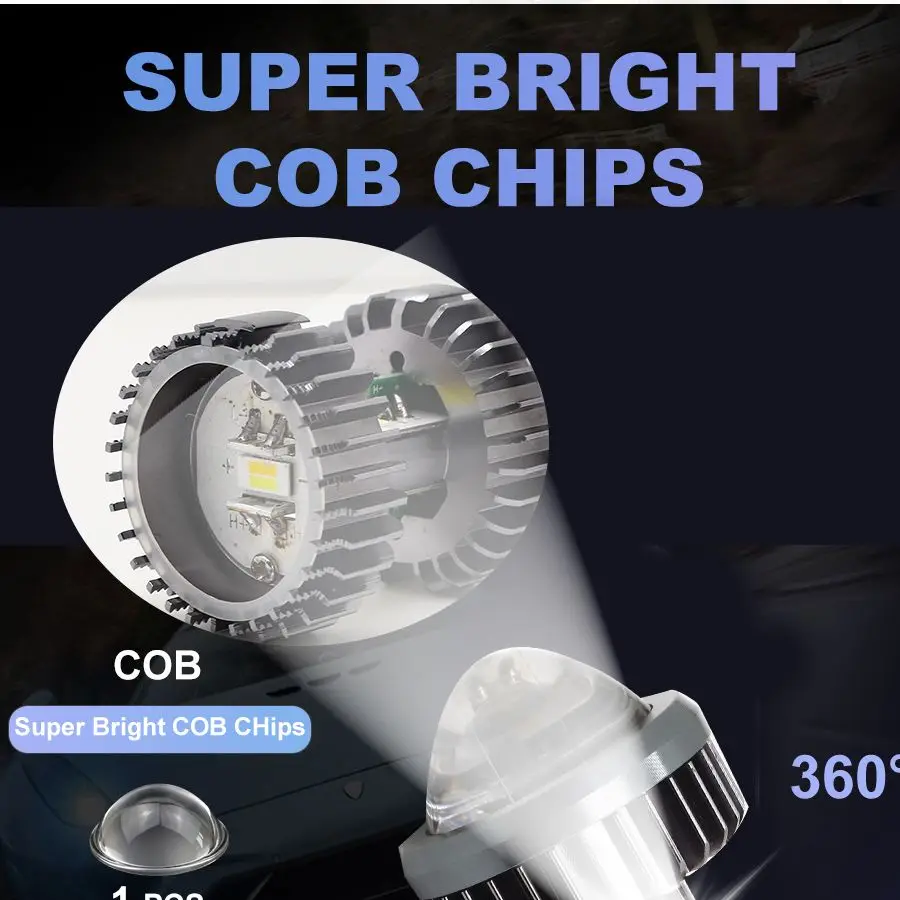 Фото H4 BA20D P15D светодиодные лампы для мотоциклетных фар 6000k Hi/lo Beam Moto LED Scooter ATV аксессуары противотуманные фары желтый белый №5
