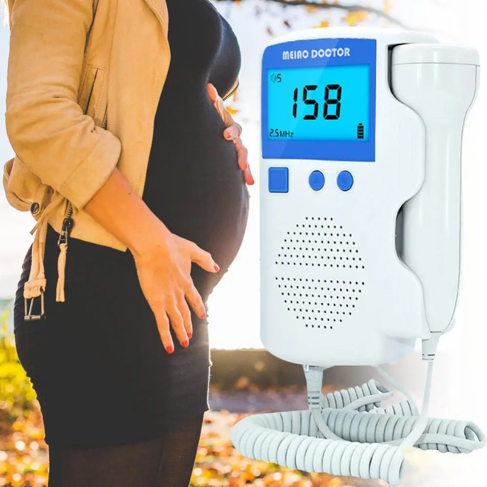 

Upgraded 3.0MHz Doppler Fetal Heart rate Monitor Home Pregnancy Baby Fetal Sound Heart Rate Detector LCD Display No Radiation