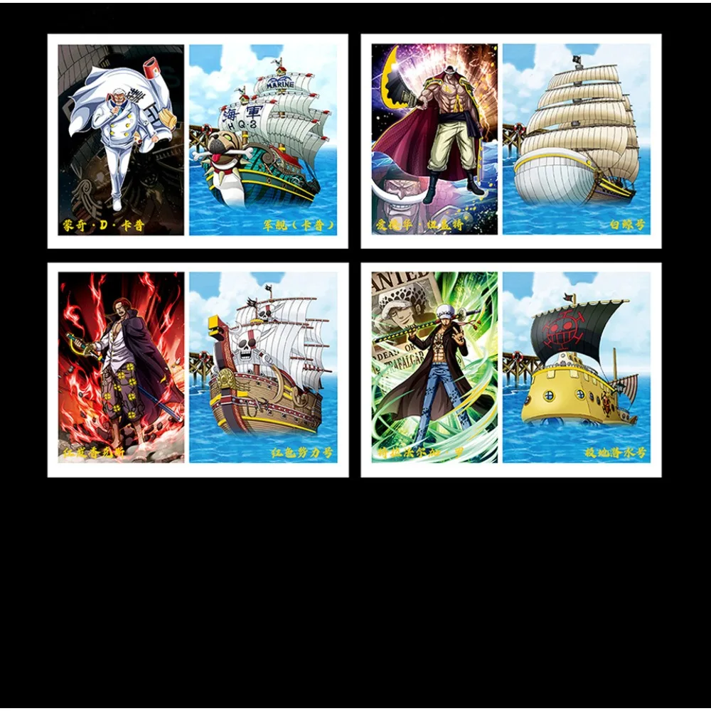 Фото Коллекционные карточки аниме One Piece: Шарлотта Линлин, Трафальгар Лоу, Шанкс, Эдвард Ньюгейт – Модные, стильные, изысканные карточки с персонажами №3
