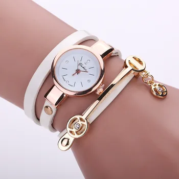 Reloj Fashion Women Bracelet Watch Gold Quartz Gift Watch Wristwatch Women Dress Leather Casual Bracelet Watches Hot Selling 2