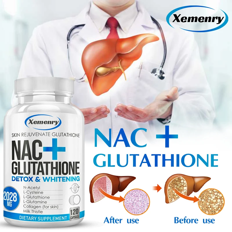 

NAC Supplement, Antioxidant, with Milk Thistle Extract - Kidney Liver Support Cleanse Detox & Repair Capsules