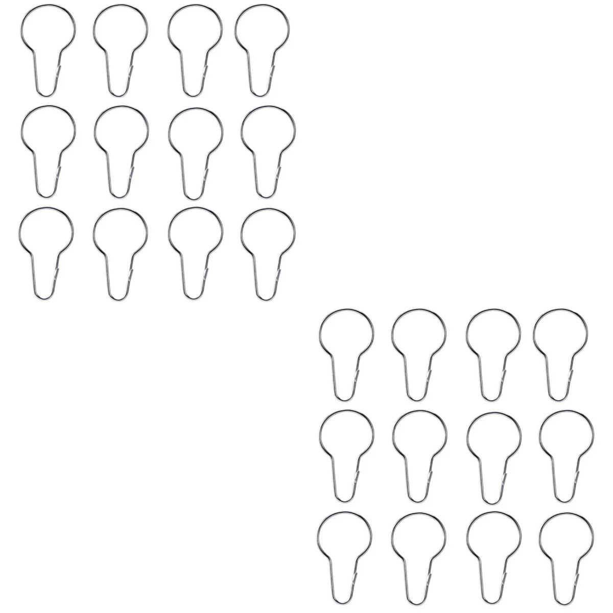 

40 Hooks Stainless Steel Curtain Hook Bathroom Curtain Clips Hoist Buckle Curtain Buckles Rod Rings