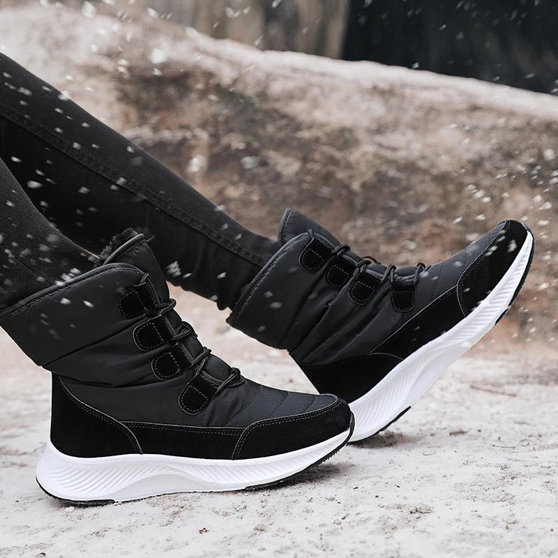 Female Snow Botines 2022 Black Botas Femininas Keep Warm Snow Botas Hombre Winter Boot Waterproof Winter Sport Shoes For Women