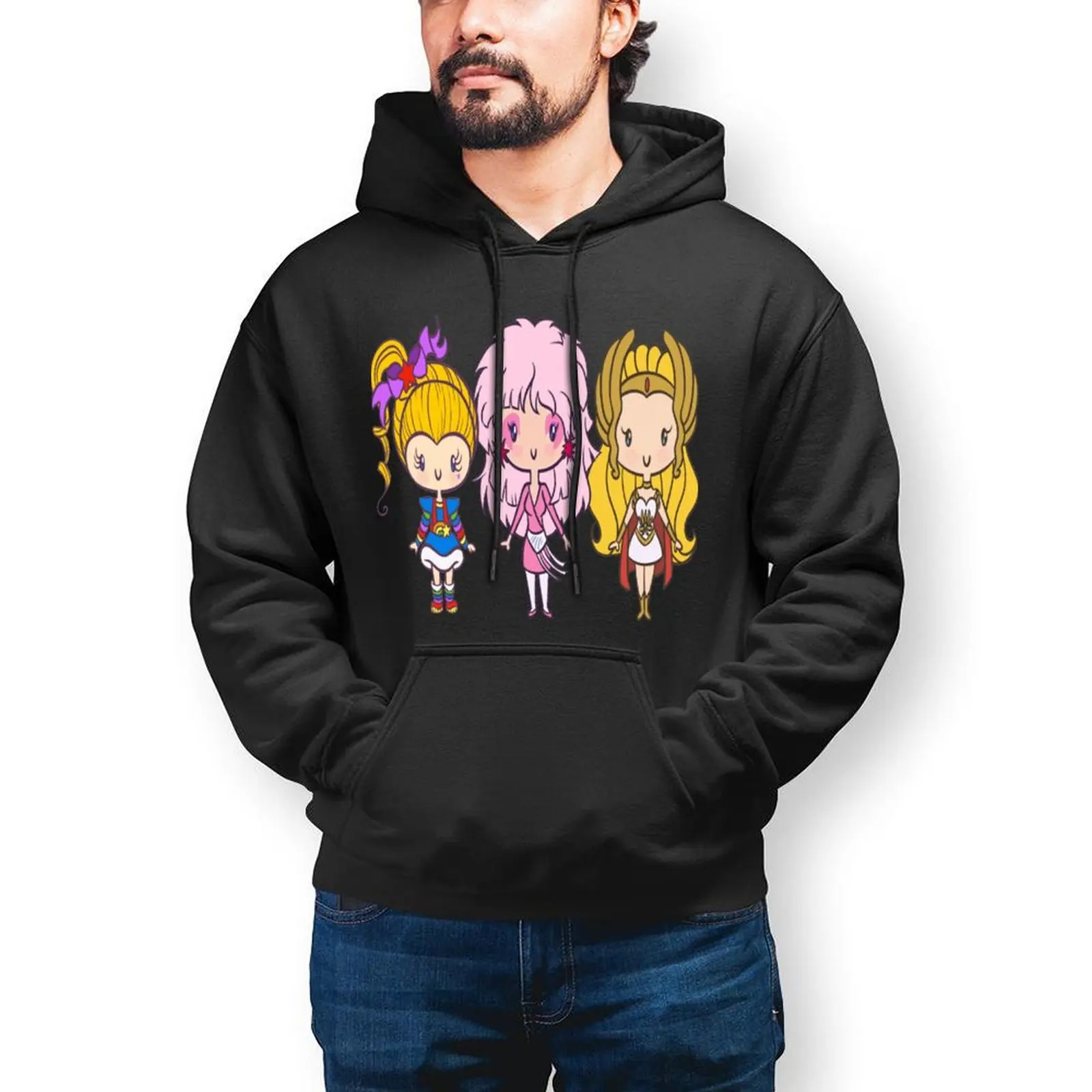 

Rainbow Brite Streetwear Hoodies Winter Lil CutiEs Eighties Ladies Y2k Pullover Hoodie Couple Oversize Casual Cotton Sweatshirts