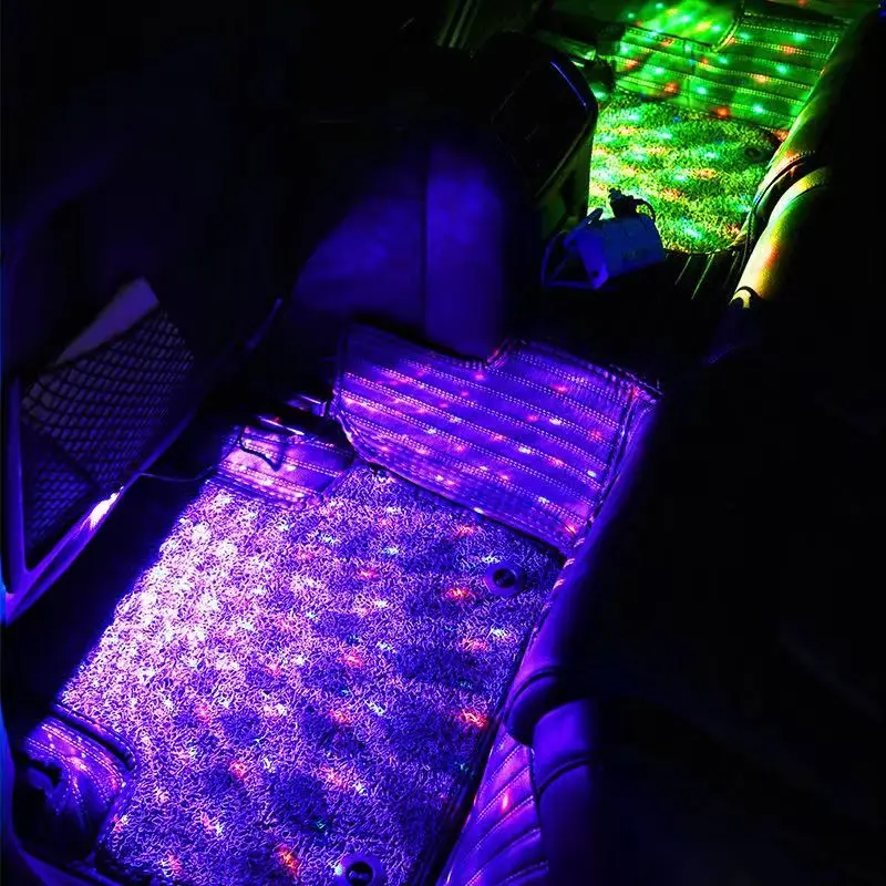 Автомобильная нога звездный свет многоцветный окружающий DJ RGB красочная