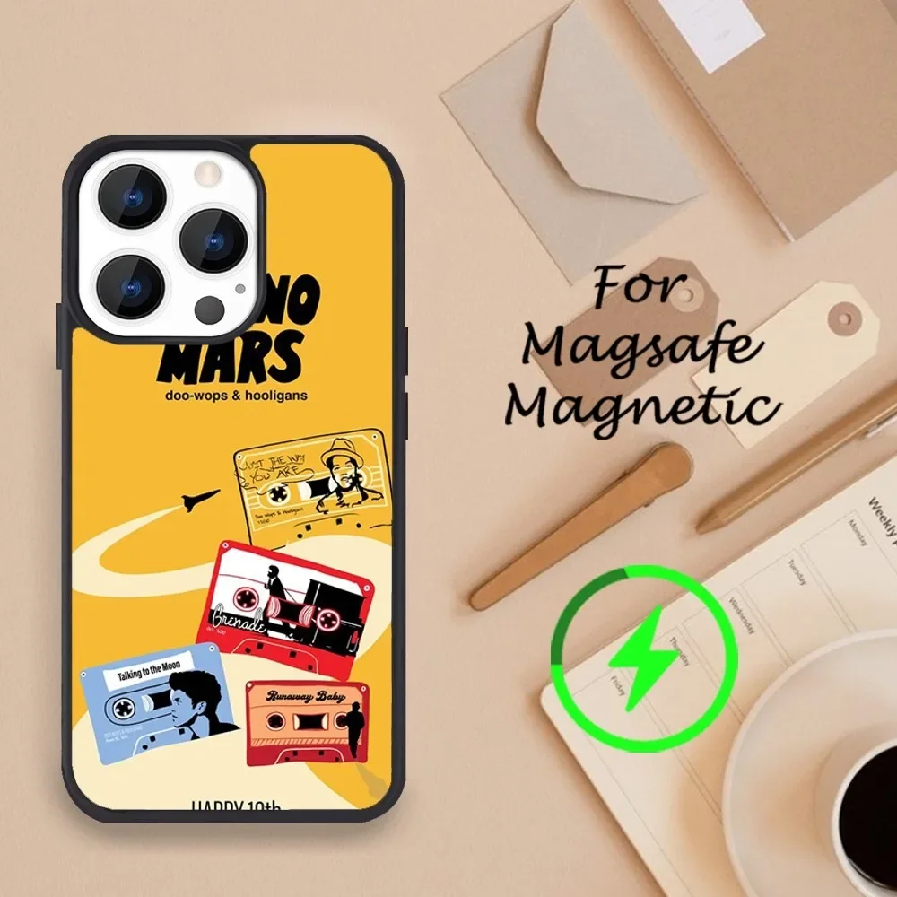 Чехол для телефона Singer B-Bruno Mars iPhone 11 12 13 14 15 Pro Max Plus Mini X Magsafe магнитный