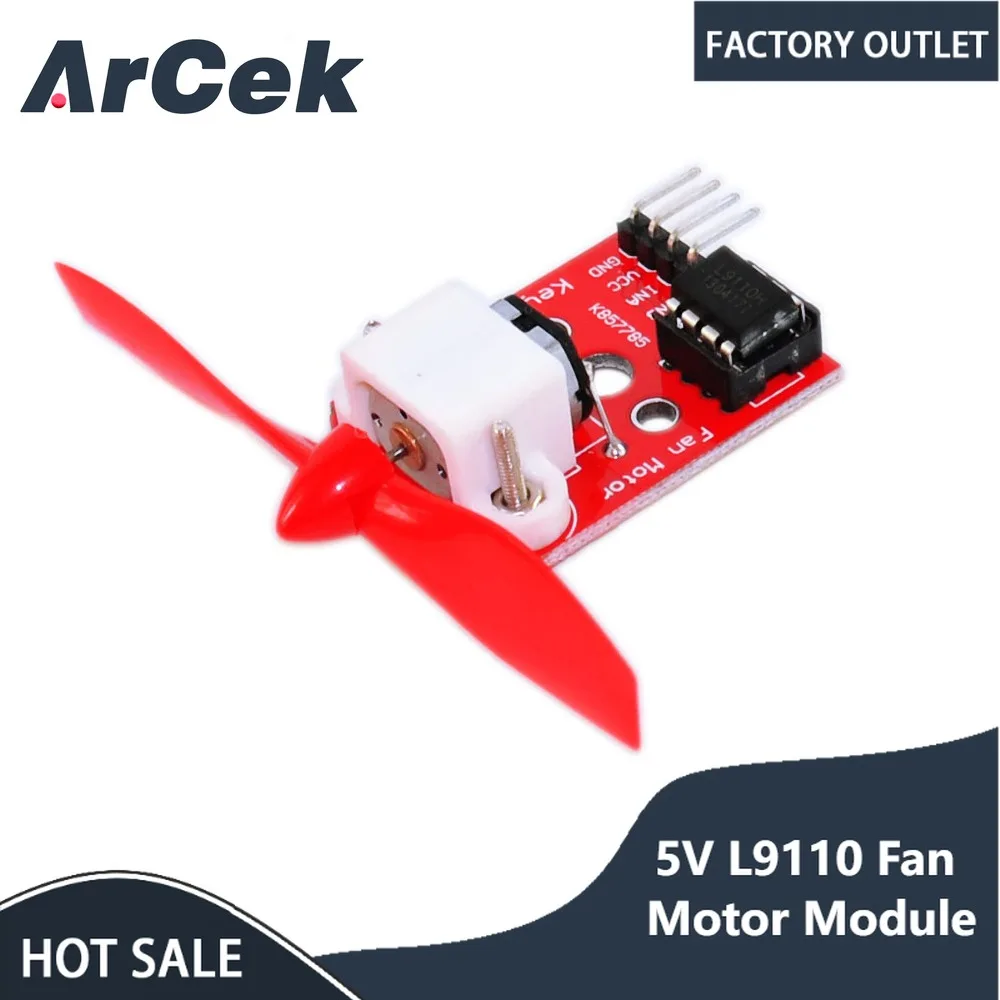 

5V L9110 Fan Motor Module Fan Propeller Firefighting Robot For Arduino DIY